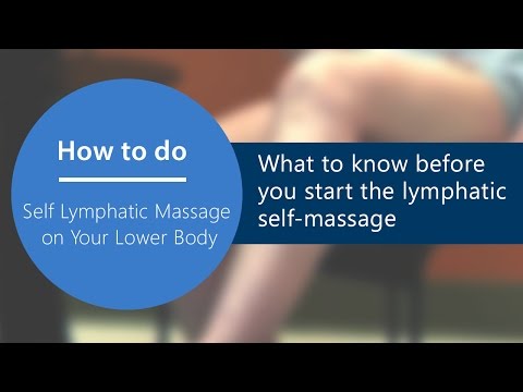 What to know before you start the lymphatic self-massage